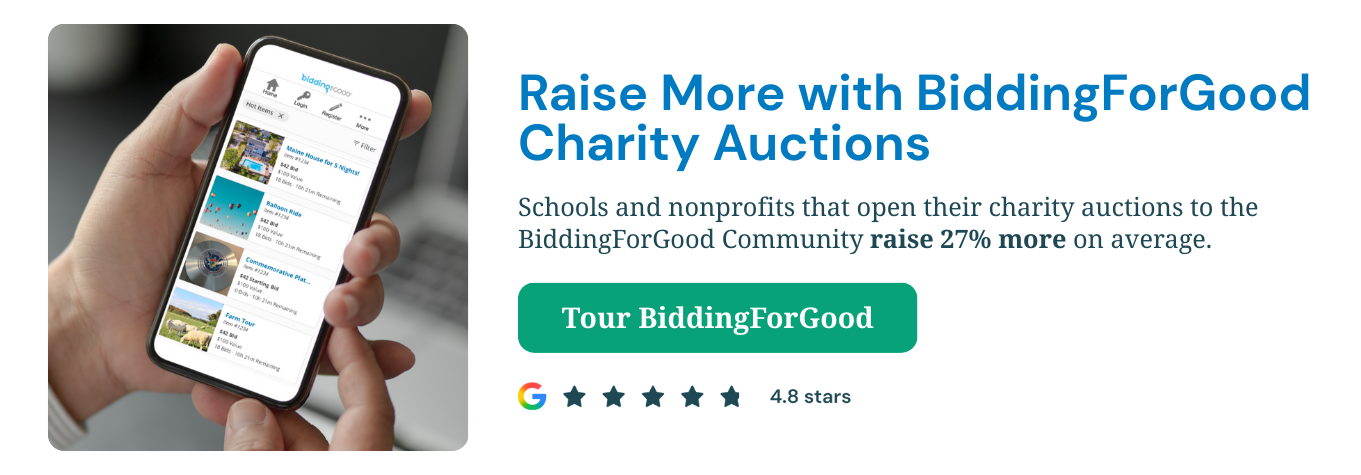 CTA - Raise More with BiddingForGood Charity Auctions